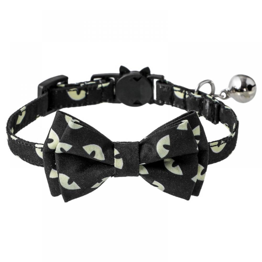 Topumt Halloween Cat Collar Breakaway with Bow Tie Bell, Adjustable