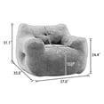 thumbnail image 2 of Hemvt Giant Bean Bag Chair with Armrests, High-Density Foam Lazy Sofa for Adults, Plush Teddy Fabric Comfy Reading Couch for Living Room & Bedroom, 2 of 9