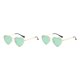 thumbnail image 4 of Guardurnaity Gafas de sol en forma de corazón, montura de metal dorado y lentes Tac para protección solar elegante, gafas de sol verdes verde 2Conjunto, 4 of 6