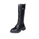 thumbnail image 2 of Botas de cuero con plataforma de otoño para mujer, botas de talla grande con suela gruesa y cordones con cierre de cremallera a la moda Wmkox8yii sa2223, 2 of 7