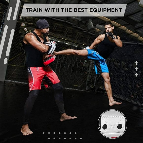 RDX Bouclier de Coup pour Kickboxing, Pavé de Frappe, Pavé de Coup de Pied, Bouclier de Frappe, Boxe Muay Thaï, Entraînement de MMA Blanc (un Pavé Seulement)