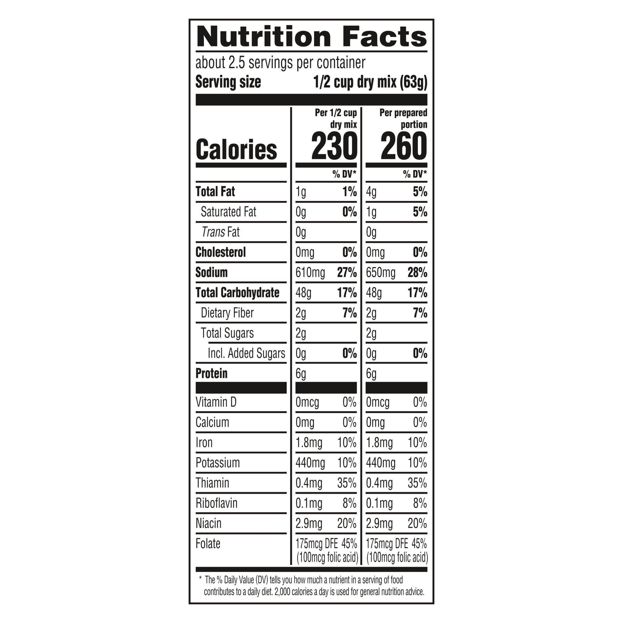 Knorr No Artificial Flavors Mushroom Rice Cooks in 7 Minutes, 5.5 oz Regular Pouch