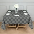 thumbnail image 3 of Dark Gray and Light Gray Checkered Pattern Square Tablecloth,Waterproof Square Table Cover,Wipeable Spillproof Washable Table Cover for Home Kitchen Party Decor 42"X42"(107x107cm), 3 of 6