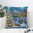 thumbnail image 4 of Pofeuu Christmas Tree Print Double-sided plush pillowcase Square Throw Pillow Covers Pillows Cover for Living Room Bedroom Sofa Couch Cushion Cover（No pillow core）-26"x26", 4 of 7