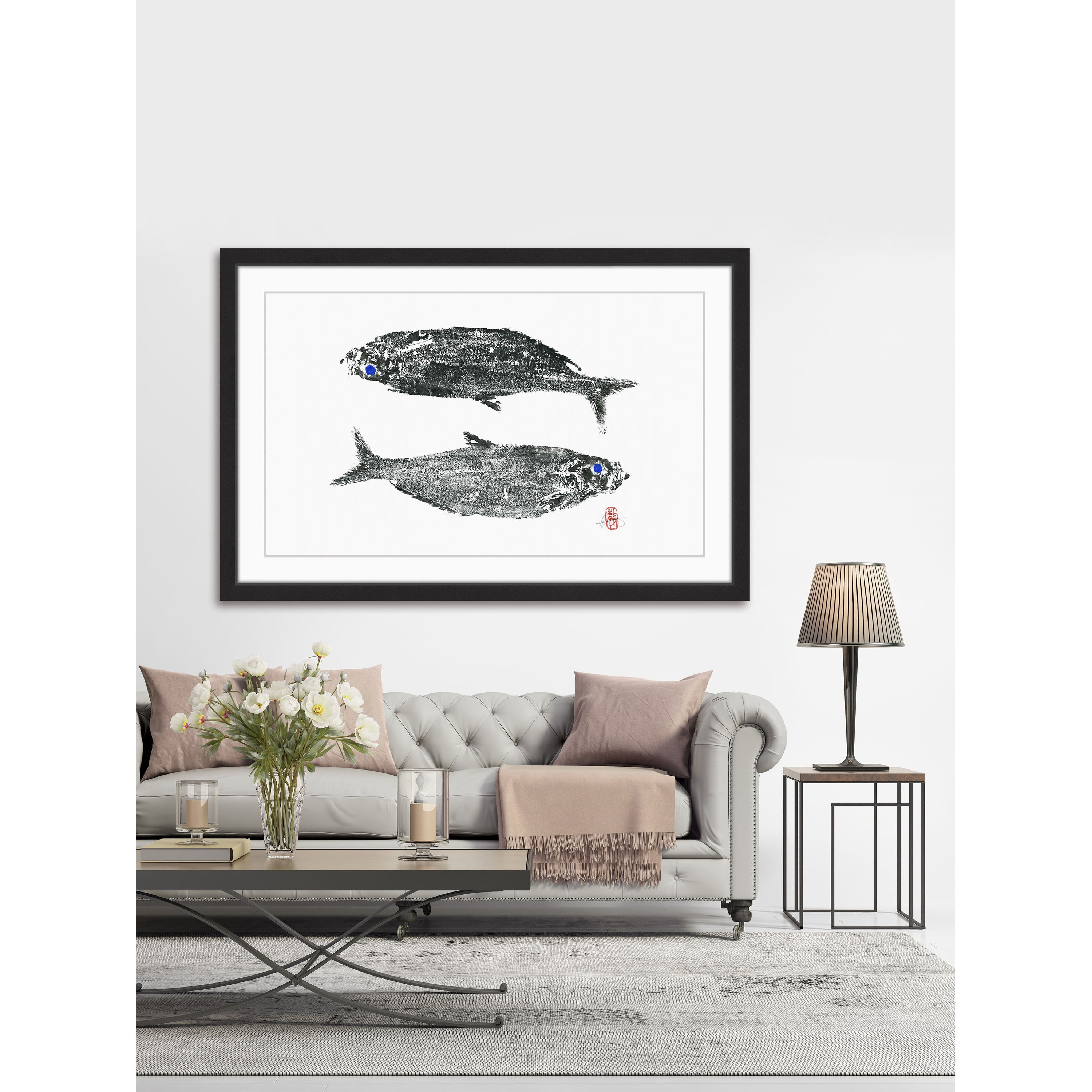 "Dessous Dessus" Framed Painting Print