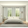 thumbnail image 1 of Cortina térmica opaca de 2 paneles con ojales, color blanco, 160 cm de largo, ideal para dormitorio, cocina y decoración del hogar., 1 of 3