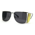 thumbnail image 1 of Mens Futuristic Robotic Racer Metal Side Visor Sunglasses Silver Black, 1 of 4