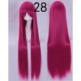 thumbnail image 1 of Peluca de Cosplay de pelo sintético largo, pelo blanco y morado, fibra resistente al calor, color negro, liso, para fiesta, lolita, color rosa, 1 of 4