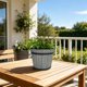 thumbnail image 4 of Maceta de Plástico con Efecto Madera y Bandeja Base – Contenedor Decorativo para Plantas de Interior y Exterior, Ideal para La Decoración Del Hogar y La Jardinería., 4 of 6