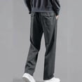 thumbnail image 5 of Men's Straight Leg Elastic Waist Joggers, Drawstring Casuals Trousers, Lightweight Quick Dry Breathable Stretchy Everyday Wear Streetwear Lounge Pants | JASKFLY,Army Green L, 5 of 6