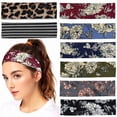 thumbnail image 3 of Women’s Leopard Print Non-Slip Elastic Headbands – 6-Pack Wide Boho Knotted Hair Bands, Soft Stretch Cheetah Headbands for Short Hair, Yoga, Sports & Daily Wear, 3 of 8