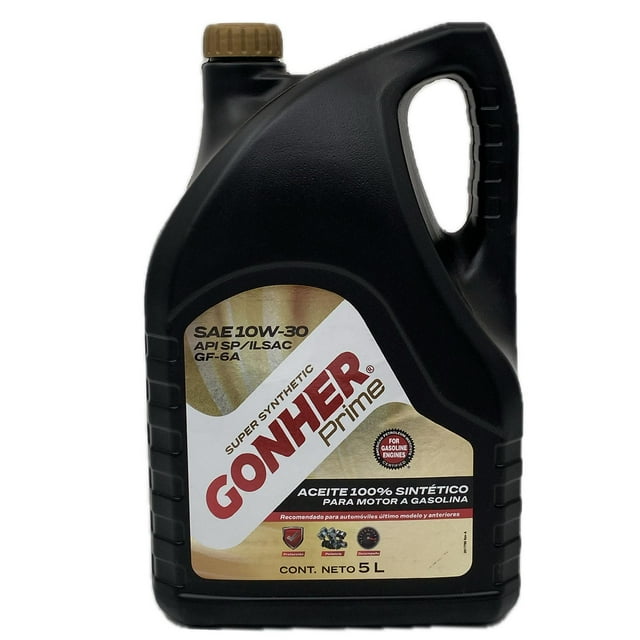 Gonher Aceite Motor 10W30 Sintético 1027418 Prime Gasolina 5 L GONHER Aceite 10W30