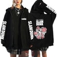thumbnail image 1 of Sudadera con capucha de Anime Slam Dunk, sudaderas con cremallera Sakuragi de Manga, sudaderas con capucha de lana con cremallera, chaquetas de Hip Hop Unisex, ropa de calle con capucha, 1 of 4