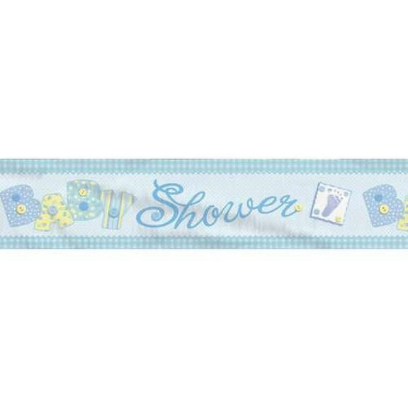 Baby Shower 'Blue Stitching' Banner (1ct)