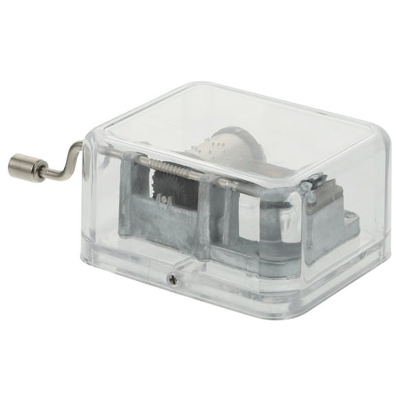 1Pc Mini Acrylic Hand Crank Music Box Cartoon DIY Musical Box Musical Gifts Toy