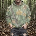 thumbnail image 2 of lulshou Unisex Hoodies Camouflage Leaf Print Hoodie Men & Women's Fleece-Lined Long Sleeve Sweatshirt with Front Pocket, Cozy Pullover for Outdoor, Camouflage, L, 2 of 8