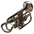 thumbnail image 2 of SHREYAS Cornet 4 Valve Echo Silver Nicely Tuned With Hardcase Mouthpiece Instrument For Beginner Student Professional, 2 of 4