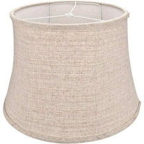TOOTOO STAR Drum Lamp Shades, 12"D x 16"W x 11"H Brown Linen LampShade