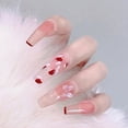 thumbnail image 4 of False Nails HUOGUO, ataúd largo con estampado de mariposas, 24 unidades, 4 of 5