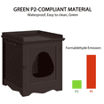 thumbnail image 6 of Yaheetech Indoor Cat Litter Box Furniture Enclosure Cat Litter Loo Cabinet, Espresso, 6 of 11