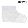 thumbnail image 1 of 100x Disposable Plastic Foot Covers Bags Clear Booties Bath Paraffin UK1 M1B8, 1 of 9