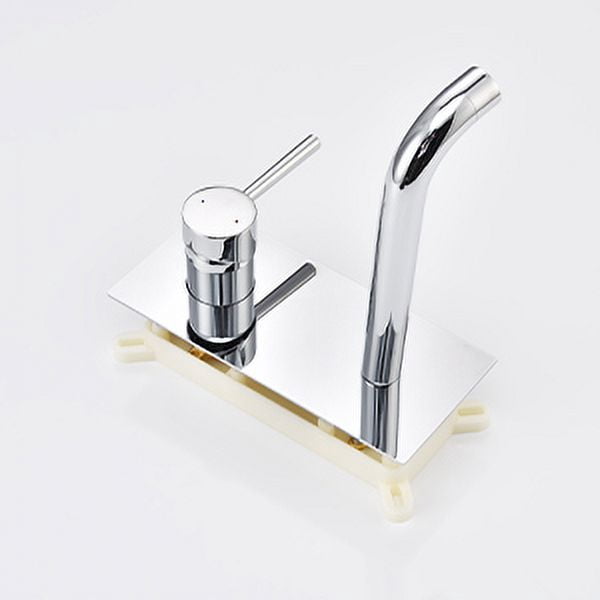 Dawot Single Handle Bathroom Faucets, Brass Sink Basin Mixer Taps, Polished Chrome Hot and Cold Spout Sink Rough Valve Bathtub Faucet