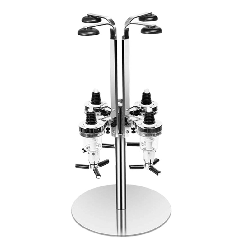 4 Bottle Liquor Dispenser,Revolving Liquor Mix Dispenser Holder Alcohol