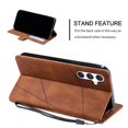 thumbnail image 7 of For Samsung Galaxy S25 FE 5G Wallet Phone Case With Card Holder Magnetic Closure Folio Splicing PU Leather Flip Case,Brown,For Galaxy S25 FE 5G, 7 of 7