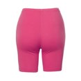 thumbnail image 3 of A2Y Women's Basic Solid Premium Cotton Mid Thigh High Rise Biker Bermuda Shorts Fuchsia XL, 3 of 5
