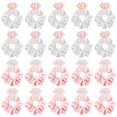 thumbnail image 1 of Lazos Elásticos Macarena Cabello Tocados Diadema Scrunchies Rosa Blanco, 1 of 5