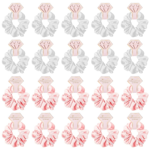 Lazos para el Cabello Yuyangstore 20 Piezas Blanco Rosa