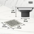 thumbnail image 4 of VIGO Elan Square Shower Drain in Brushed Nickel, 4 of 9