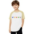 thumbnail image 3 of Zpanxa Girls Shirts Color Print Short Sleeve T Shirt Summer Oversized Crewneck Basic Tee With Polyester Spandex 4 Years, 3 of 6