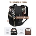 thumbnail image 3 of Mochila de viaje LOVEVOOK 40L para portátil impermeable de 17,3" para mujer, 3 of 9
