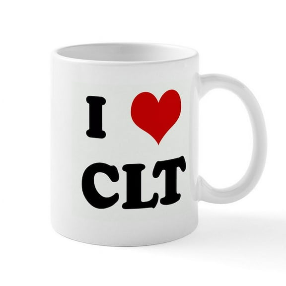 CafePress - I Love CLT Mug - 11 oz Ceramic Mug - Novelty Coffee Tea Cup