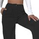 thumbnail image 2 of Pantalones Casuales De Mujer Cintura Alta Pierna Recta Suelta Cómodo Color Puro Pantalones Casuales De Mujer Negro S, 2 of 5