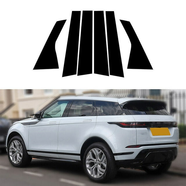 6 Pack Gloss Black Pillar Window Trim for Range Rover Evoque L551 2020-2025-