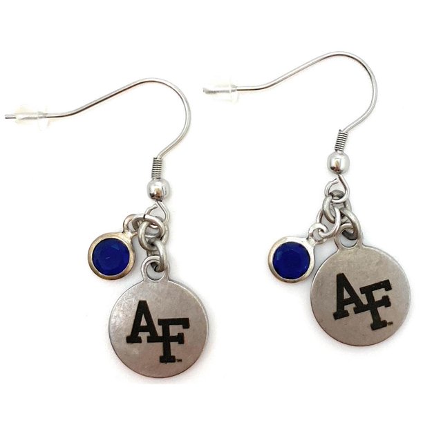 Women's Air Force Academy Falcons Earrings Dangle Silver Charmed