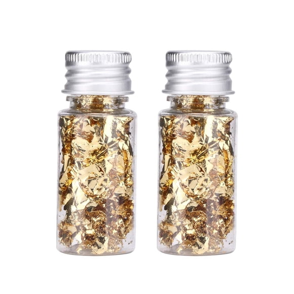 Lwuey Hojuelas Decorativas de Hoja de Oro 2 Piezas 5 g, Seguras para Alimentos