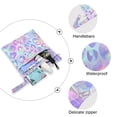 thumbnail image 4 of 2 Pack Wet Dry Bags,Pastel Hologram Leopard Print Waterproof Reusable Dual Zipper Bags for Swimwear, Gym Clothes, Toiletries, Baby Diapers, 4 of 8
