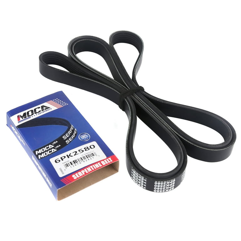 MOCA AUTOPARTS 6PK2580 Serpentine Belt Fit for 98-00 Chevrolet Express 2500 3500 6.5L & 08-12 Dodge Caliber 2.4L 2.0L & 07-17 Jeep Compass Patriot MOCA AUTOPARTS 6PK2580 Serpentine Belt Fit for 98-00 Chevrolet Express 2500 3500 6.5L & 08-12 Dodge Caliber 2.4L 2.0L & 07-17 Jeep Compass Patriot