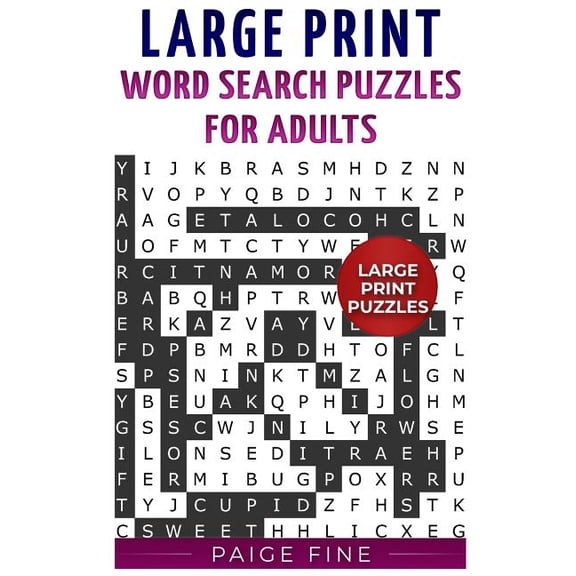 Large Print Word Search Puzzles for Adults (Paperback)(Large Print)