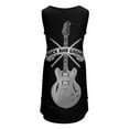 thumbnail image 3 of ROCK and GROHL Awesome Drumstick & Guitar ORIGINAL Design! Sleeveless U-Neck Fake Two Piece Dress dress korean style, 3 of 6