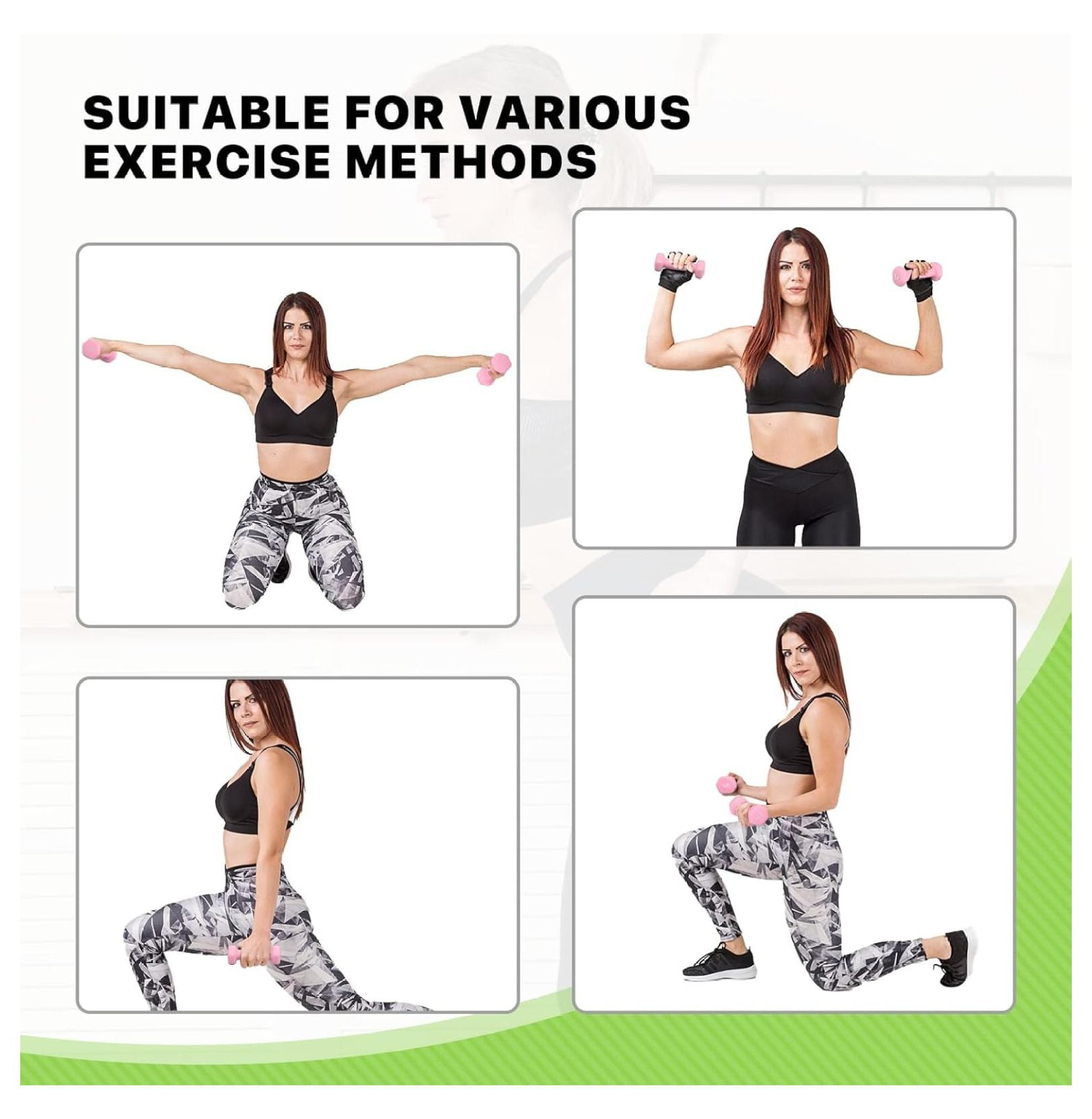 Dumbbells Hand Weights Set, Neoprene Coated Hexagon Workout Dumbbell for Women and Men, 1, 2, 3, 5, 8, 10, 12, 15lbs - Pair