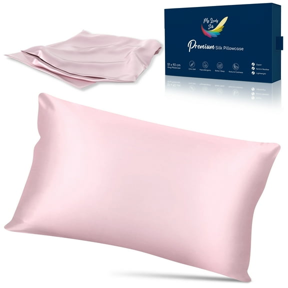 King Pillowcase silk pink