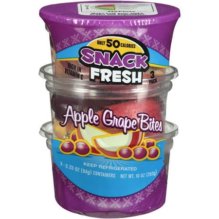 Snack Fresh Bites Apple Grape Fruit Cups, 3.33 oz, 3 count
