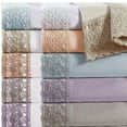 thumbnail image 2 of Udine 4 Piece Queen Size Microfiber Sheet Set with Crochet Lace The Urban Port, Pink- Saltoro Sherpi, 2 of 6