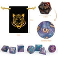 thumbnail image 6 of Naler 6 Sets DND Dice,42 Pcs Polyhedral Dice with 6 Drawstring Pouches for Dungeons and Dragons D&D RPG MTG Table Games for 5 Years & up, All Ages, 6 of 6