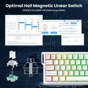 ATTACK SHARK X68 HE Rapid Trigger Keyboard Magnetic Switch 60% Wired 8KHz Magnetic Keyboard With 0.01mm RT Accuracy, Support RT/Snap Tap/DKS/MT/TGL