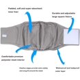 thumbnail image 2 of Genwiss 3 Pack Male Dog Diaper Wrap with Gray Lining, Washable Puppy Belly Bands, Super-Absorbent and Comfortable (XS,7"-9" Waist, Black+Gray+Coffee), 2 of 8